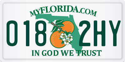 FL license plate 0182HY