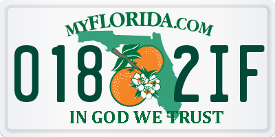 FL license plate 0182IF