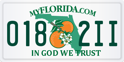FL license plate 0182II