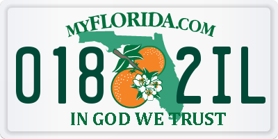 FL license plate 0182IL