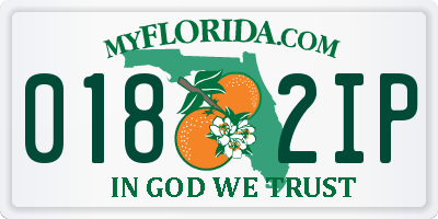 FL license plate 0182IP