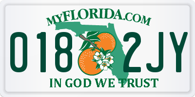 FL license plate 0182JY