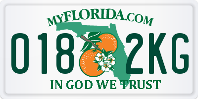 FL license plate 0182KG