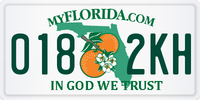 FL license plate 0182KH