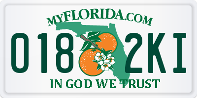 FL license plate 0182KI
