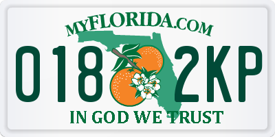 FL license plate 0182KP