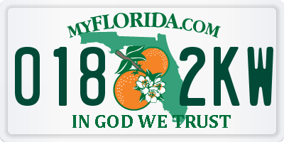 FL license plate 0182KW