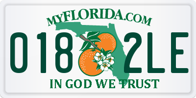 FL license plate 0182LE