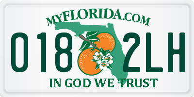 FL license plate 0182LH