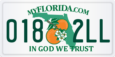 FL license plate 0182LL