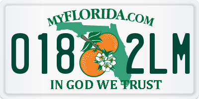 FL license plate 0182LM