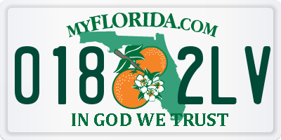 FL license plate 0182LV