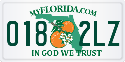 FL license plate 0182LZ