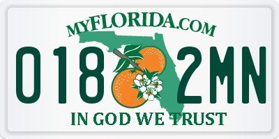 FL license plate 0182MN