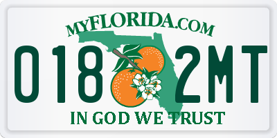 FL license plate 0182MT