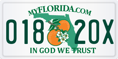 FL license plate 0182OX