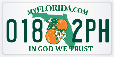 FL license plate 0182PH