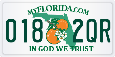 FL license plate 0182QR