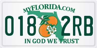 FL license plate 0182RB