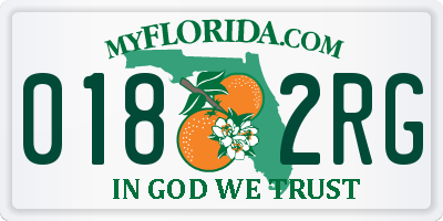 FL license plate 0182RG