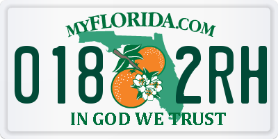 FL license plate 0182RH
