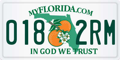 FL license plate 0182RM