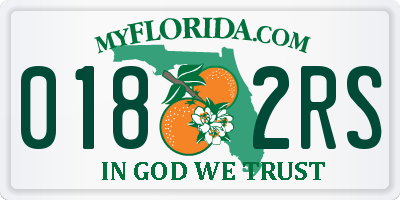 FL license plate 0182RS