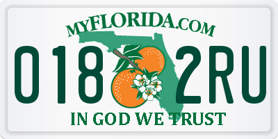 FL license plate 0182RU
