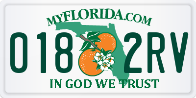 FL license plate 0182RV