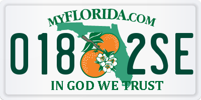 FL license plate 0182SE