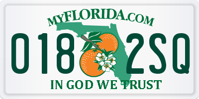 FL license plate 0182SQ