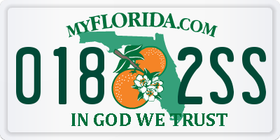 FL license plate 0182SS