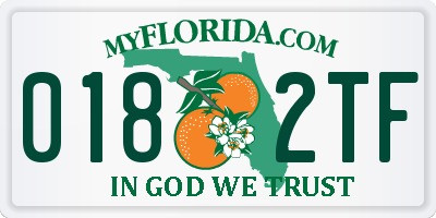 FL license plate 0182TF