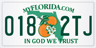 FL license plate 0182TJ
