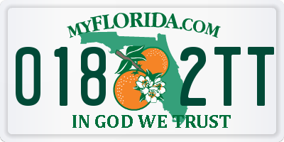 FL license plate 0182TT