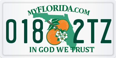 FL license plate 0182TZ
