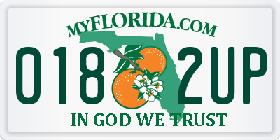 FL license plate 0182UP