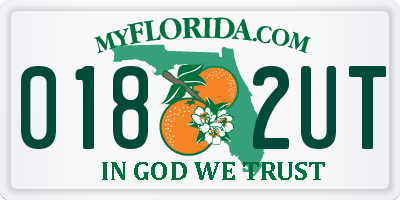 FL license plate 0182UT
