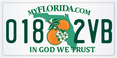 FL license plate 0182VB