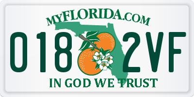 FL license plate 0182VF