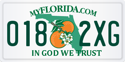 FL license plate 0182XG