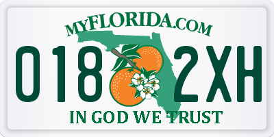FL license plate 0182XH