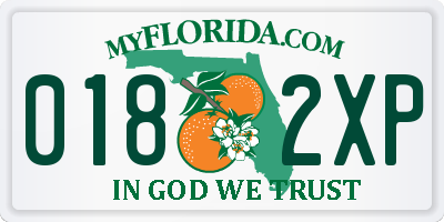 FL license plate 0182XP