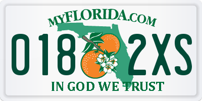 FL license plate 0182XS