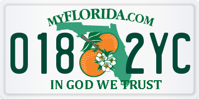 FL license plate 0182YC