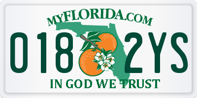 FL license plate 0182YS