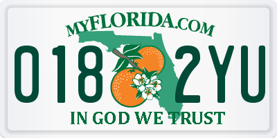 FL license plate 0182YU