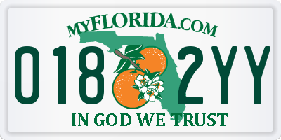 FL license plate 0182YY