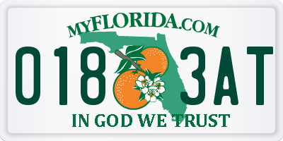 FL license plate 0183AT