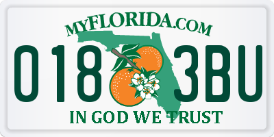 FL license plate 0183BU